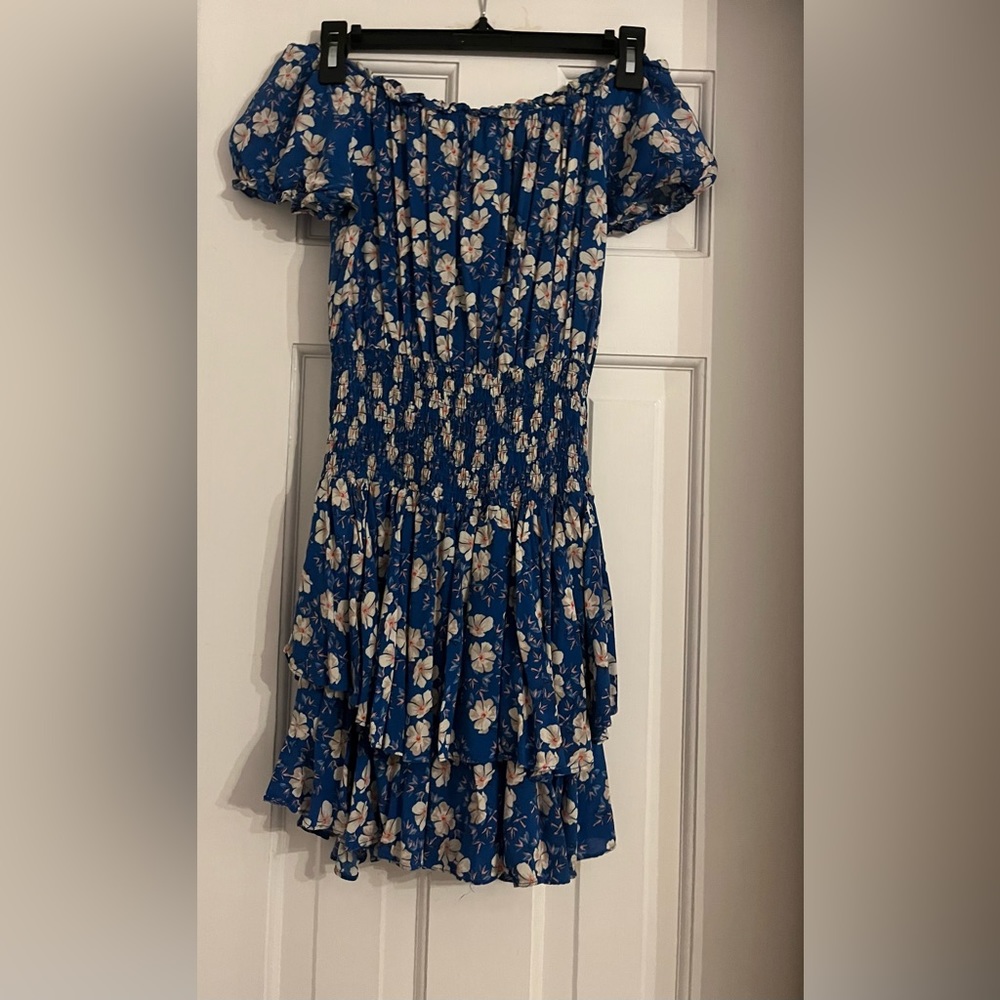 Blue floral dress